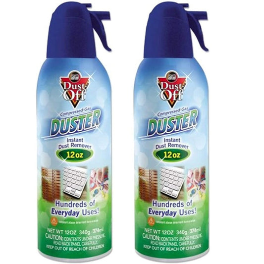 Dust-Off Disposable Compressed Air Duster, 12 oz Can (DPSXL12) - 2 Pack