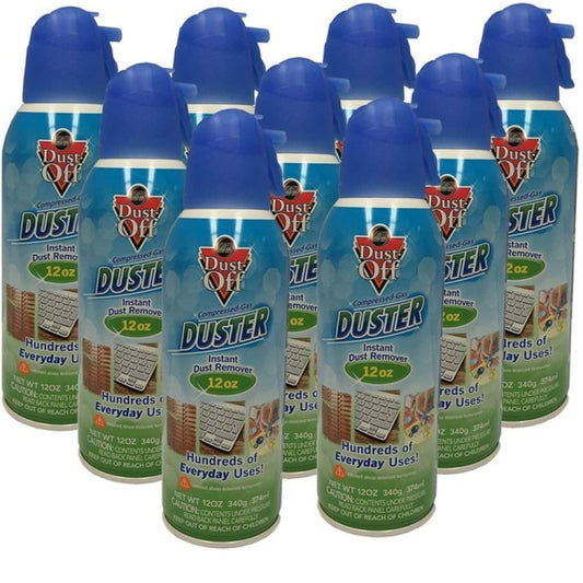 Dust-Off Disposable Compressed Air Duster, 12 oz Can (DPSXL12) - 9 Pack