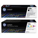 HP 128A Toner Cartridge Bundle