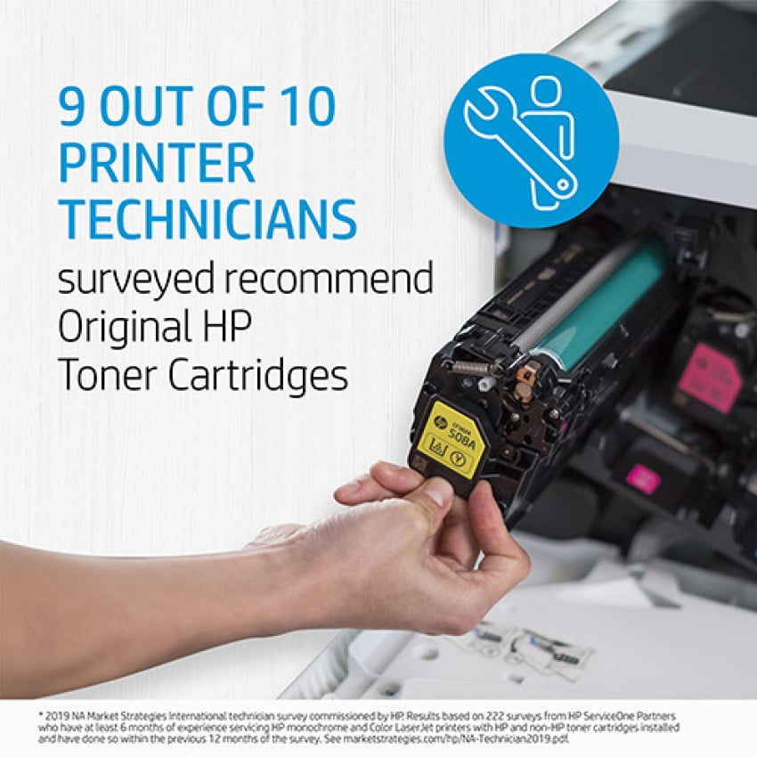HP 508A, (CF360A-M) 3-Pack Cyan/Magenta/Yellow Original LaserJet Toner Cartridges