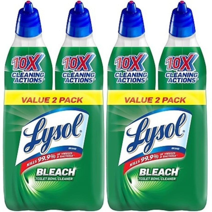 Lysol Disinfectant Toilet Bowl Cleaner with Bleach 4-Pack